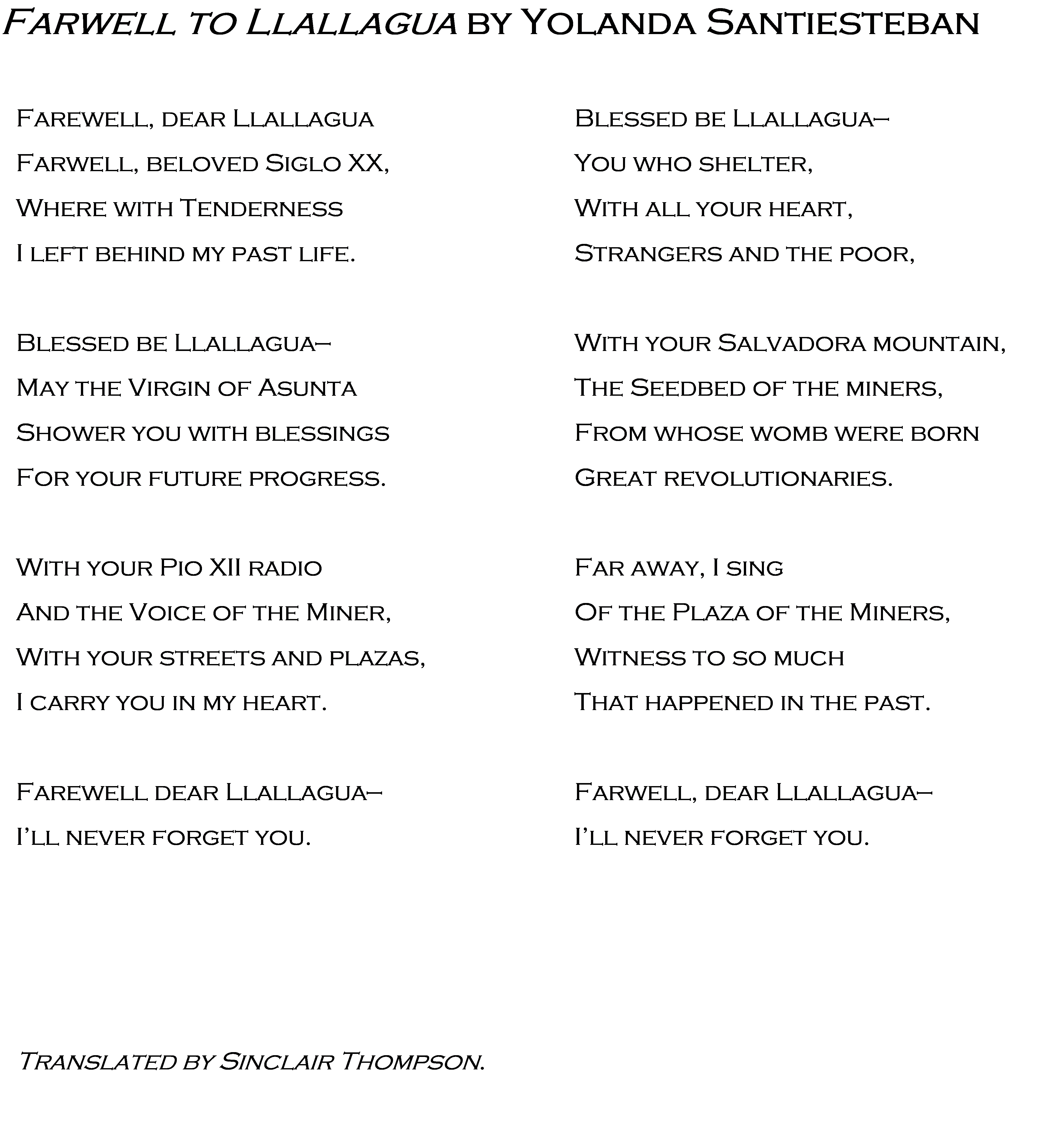 translation of the song