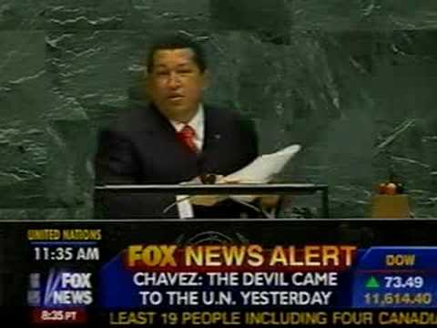 Fox tv shot of Chavez